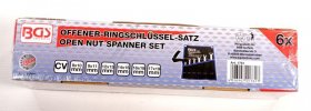 Bgs Ring Spanner - Open Double Ring Wrench Set 6 Pieces For Sw 8 X 10 To 17 X 19 Mm