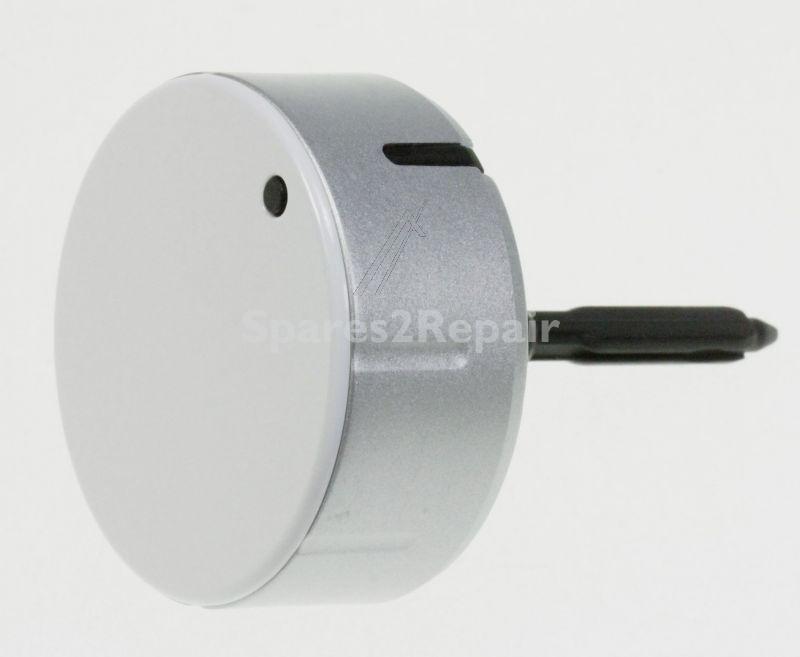 Timer Button - C00437982 Knob Timer Silver Siemens [Whirlpool Indesit]