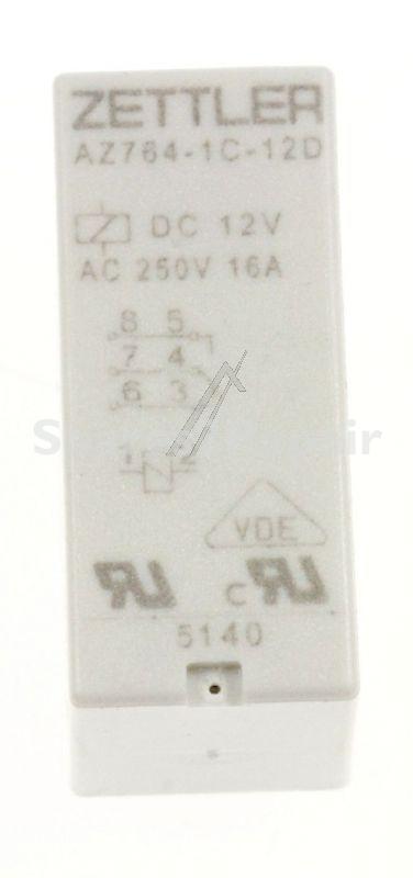 Zettler Pcb Relay To 12v - 12vdc 16a-250vac Relay, Print