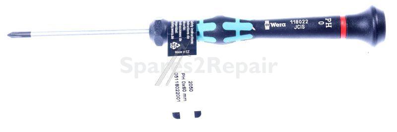 Wera Tools - 2050 Ph 0 X 60 Jis S-driver For Adaptable For Philips Screws