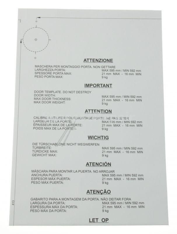 Smeg Jigs - 715040111 Template Door Lb