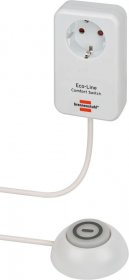 Brennenstuhl Splitter With Switch 1way - Eco Line Comfort Switch Adaptor, Adaptor + Foot Switch