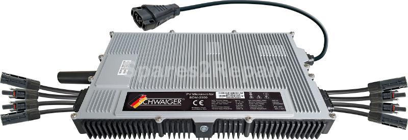 Schwaiger Transformer - Solar Nep Sowr2000 Wechselrichter 2000 W Mit 4 Anschlussen Fur Solarmodule Mit Max 3 000w (750 W Pro Anschluss)