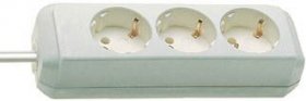 Brennenstuhl Three-way Trailing Socket - Eco-line Extension Lead 3-way , White, 3m