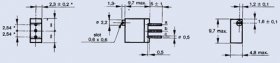 Vishay Adjustable Trimmer 0.5w - 2 2k-0 5w-85°c Keramik-spindeltrimmer 9 7x5mm Rm=2 45mm 22 Windungen