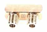 Axing F-jack/f-jack Adaptor - Cfa 3-02 Adapter F F F-buchse Auf F-buchse 180°