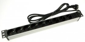 Brennenstuhl Eight-way Trailing Socket - Alu-line Eight-way Trailing Socket, 9x Jack, 2m, No Switch