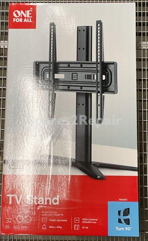 One For All Universal Stand - Wm 4471 Tv Table Mount Vesa 400 Height Adjustable Swiveling