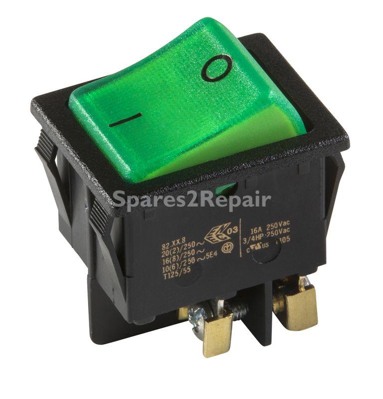 InterbÄr Push Switches - Rocker Switch Series 3636 Black-green