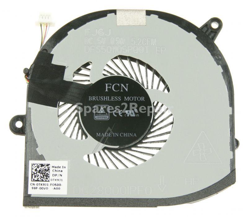 Dell Notebook Fan - 0tk9j1 Tk9j1 Fan Assembly Right 9560-5520