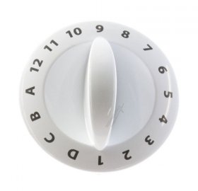 Button - C00267030 482000030831 Wash Timer Knob White Pw 12+4 Ar [Whirlpool Indesit]
