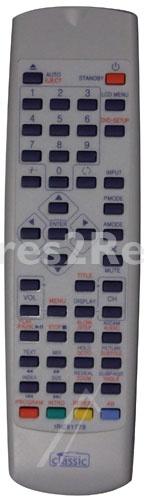 CLASSIC Classic 1 To 1 Remote Controls IRC81778 FERNBEDIENUNG CLASSIC LCD-TV/DVD COMBI
