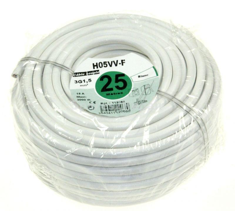 Inotech Cable Reels Vacuum Power Cord - Mini Enrouleur 3 Prises 16a CÂble 3g1mm² Coloris Gris Clair 7 MÈtres