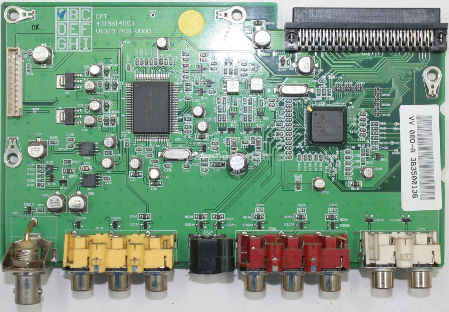 Albatron PD46W00 - Inputs - CPT - 4319614003 - VIDEO PCB-V00D - VV 00D-A 3B3500136