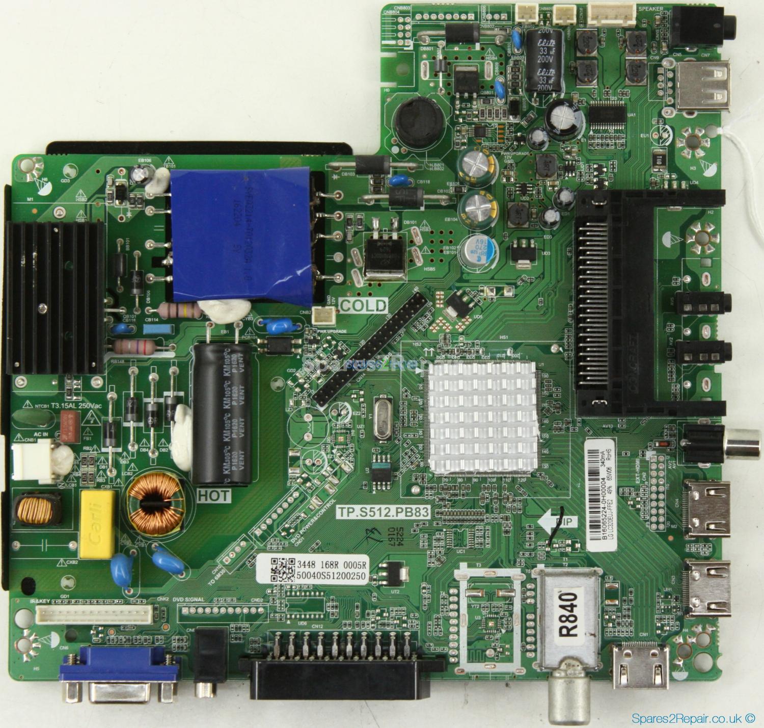 Baird TI3208DLEDBH - Main AV - TP.S512.PB - B16065224 - LC320EUJ-DDE2