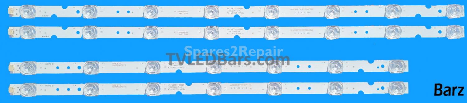 TCL LED Backlight Array TCL 55DP628 55" LVU550NDEL AD9W00 CD9W13 4C-LB5508-HR03J + 4C-LB5507-HR03J 4pcs