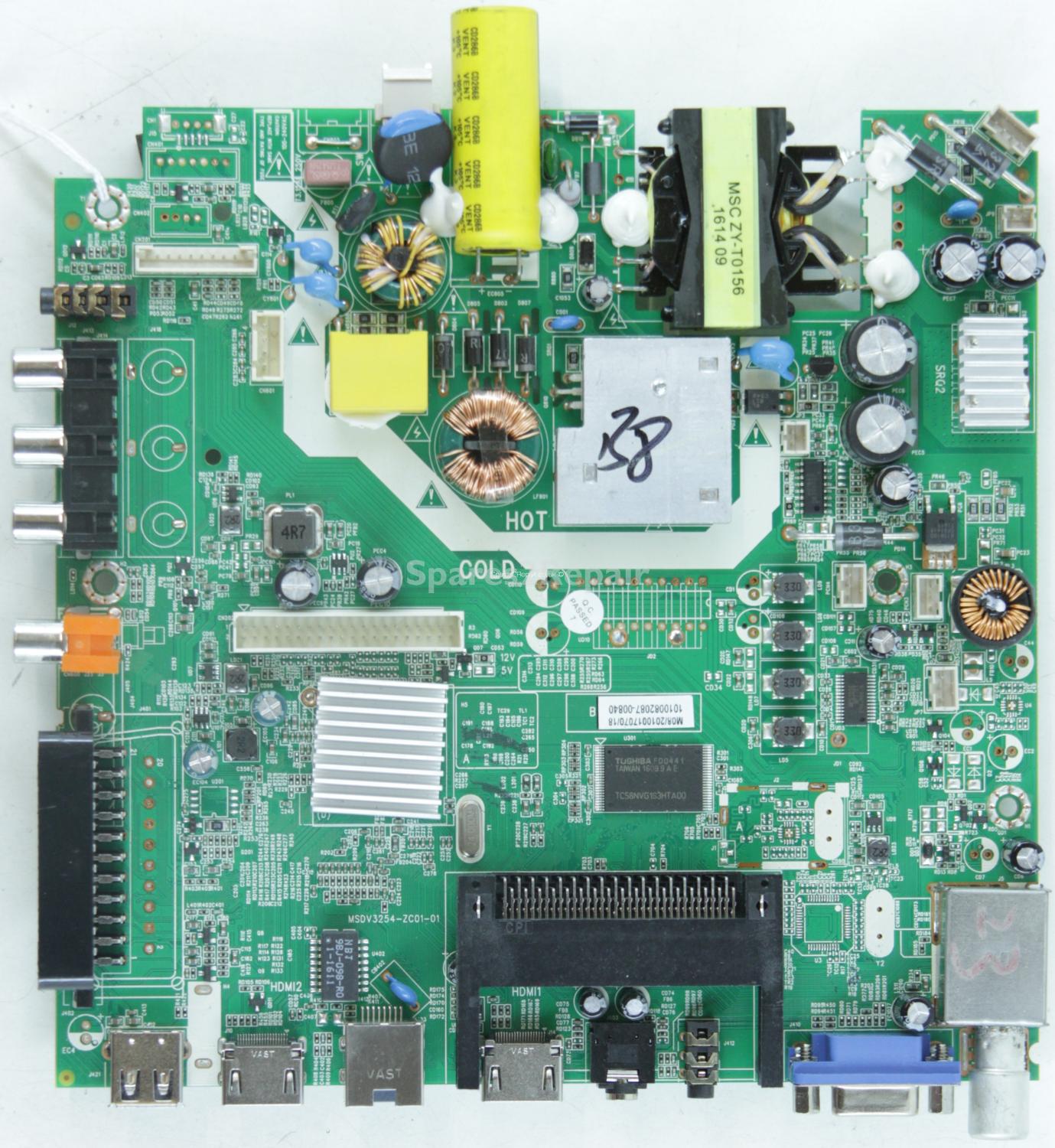 JVC LT-32C460 - Main AV - M08/2010017070/18 - MSDV3254-ZC01-01