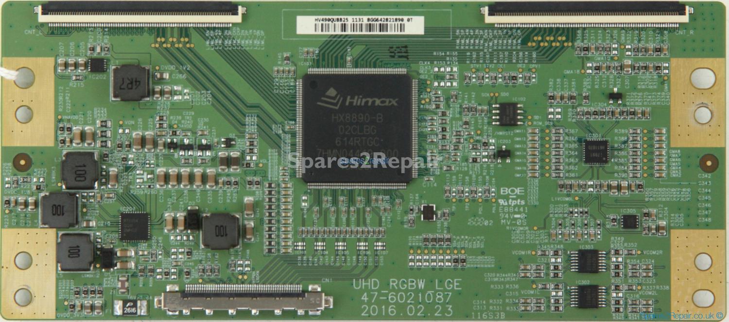 LG 49UH650V - T-Con - 47-6021087 - UHD_RGBW_LGE - HV490QUBB25