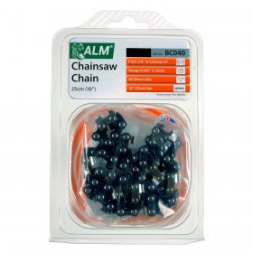 Universal Multi-Model Fitting ‘BC040’ 25cm, 10”, 40 Drive Link Type Chainsaw Chain Blade (3/8” Pitch, 0.043” Gauge)