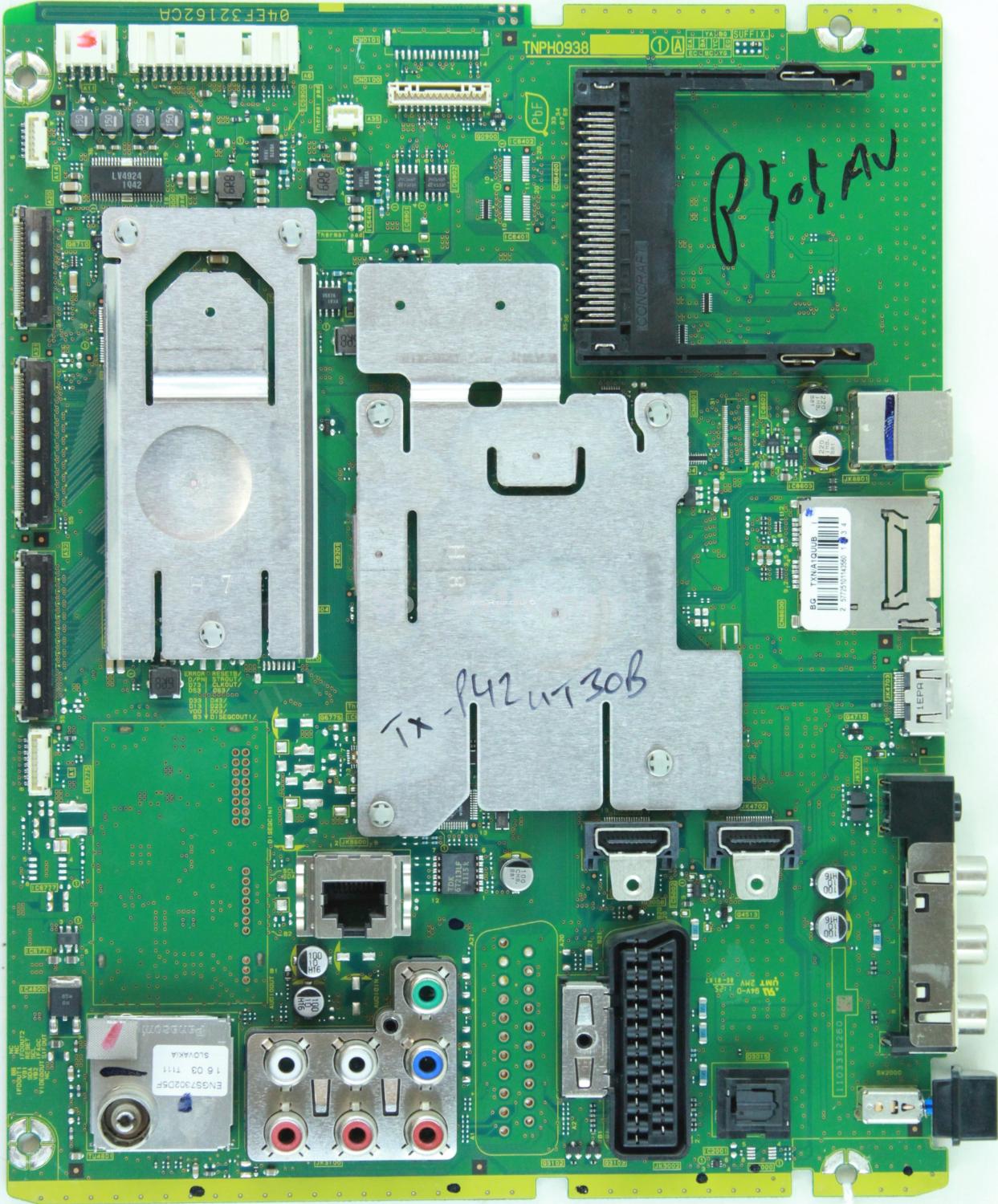 Panasonic TX-P42UT30B - Main AV - TXN/A1QUUB BG - TNPH0938 1A