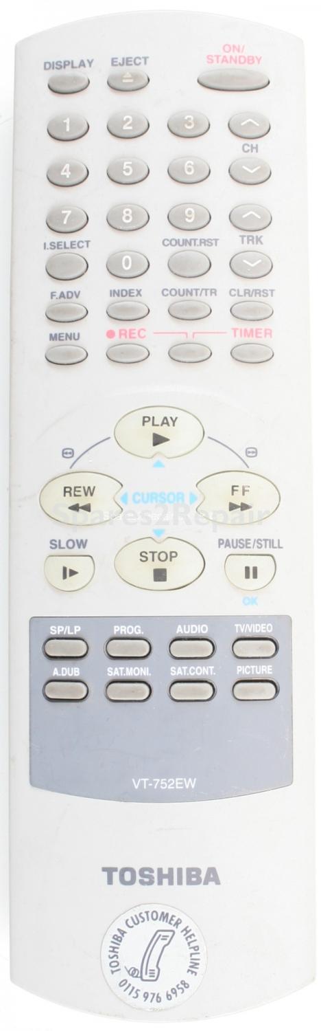 Toshiba VT752EW VT-752EW Remote Control (Original)