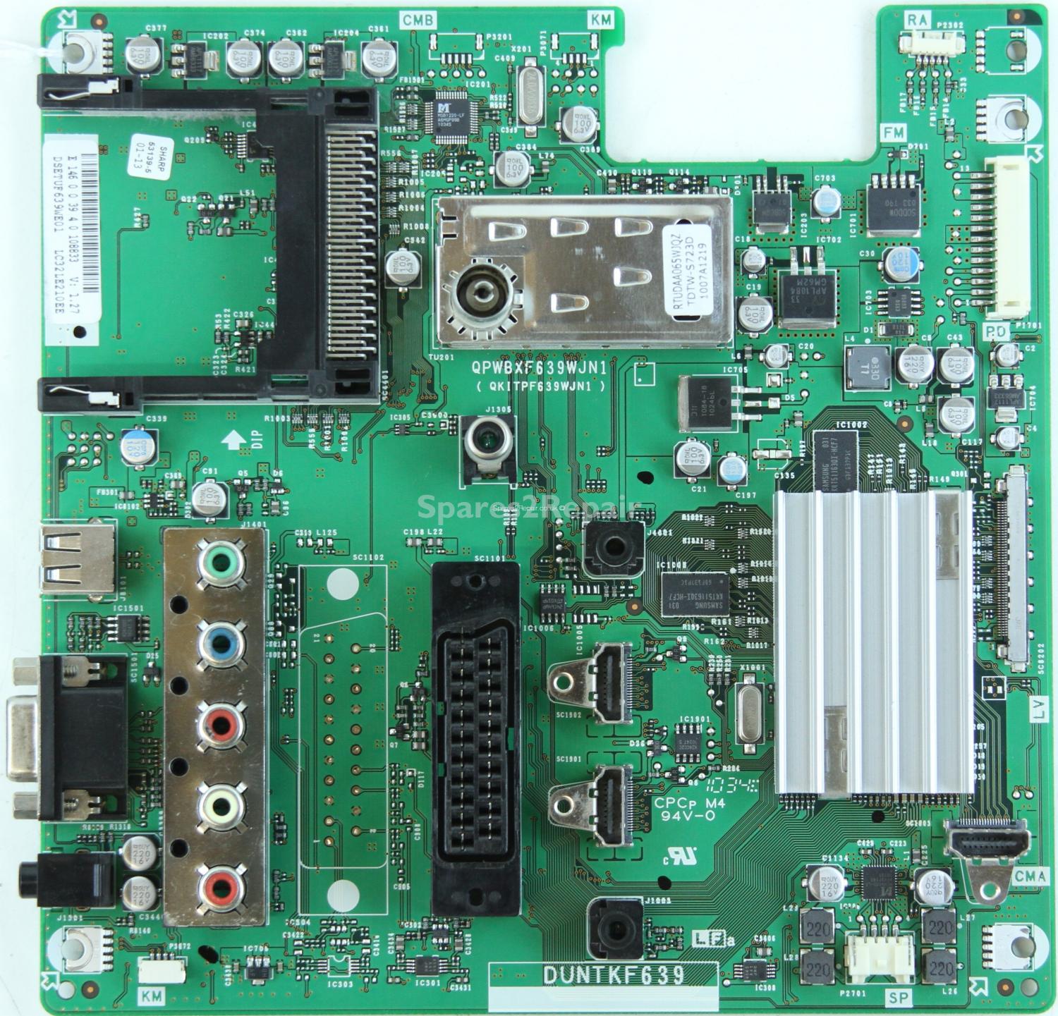 Sharp LC-32LE210E - Main AV - QPWBXF639WJN1 - QKITPF639WJN1 - DSETUF639WE01 V 1.27 - DUNTKF639