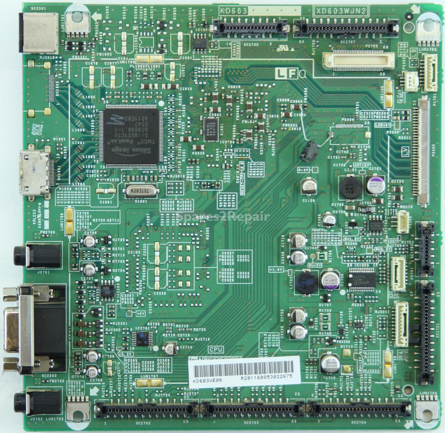 Sharp LC-26P70E - Inputs - KD603WE06 - XD603WJN2