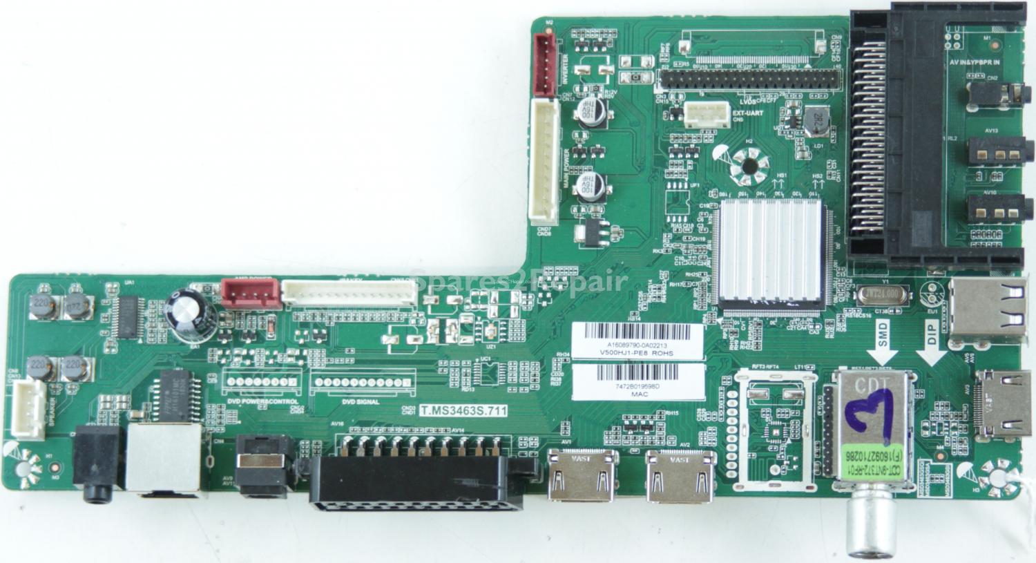 Technika 50G22B-FHD - Main AV - A17072657 - T.MS3463S.711 - V500HJ1-PE8
