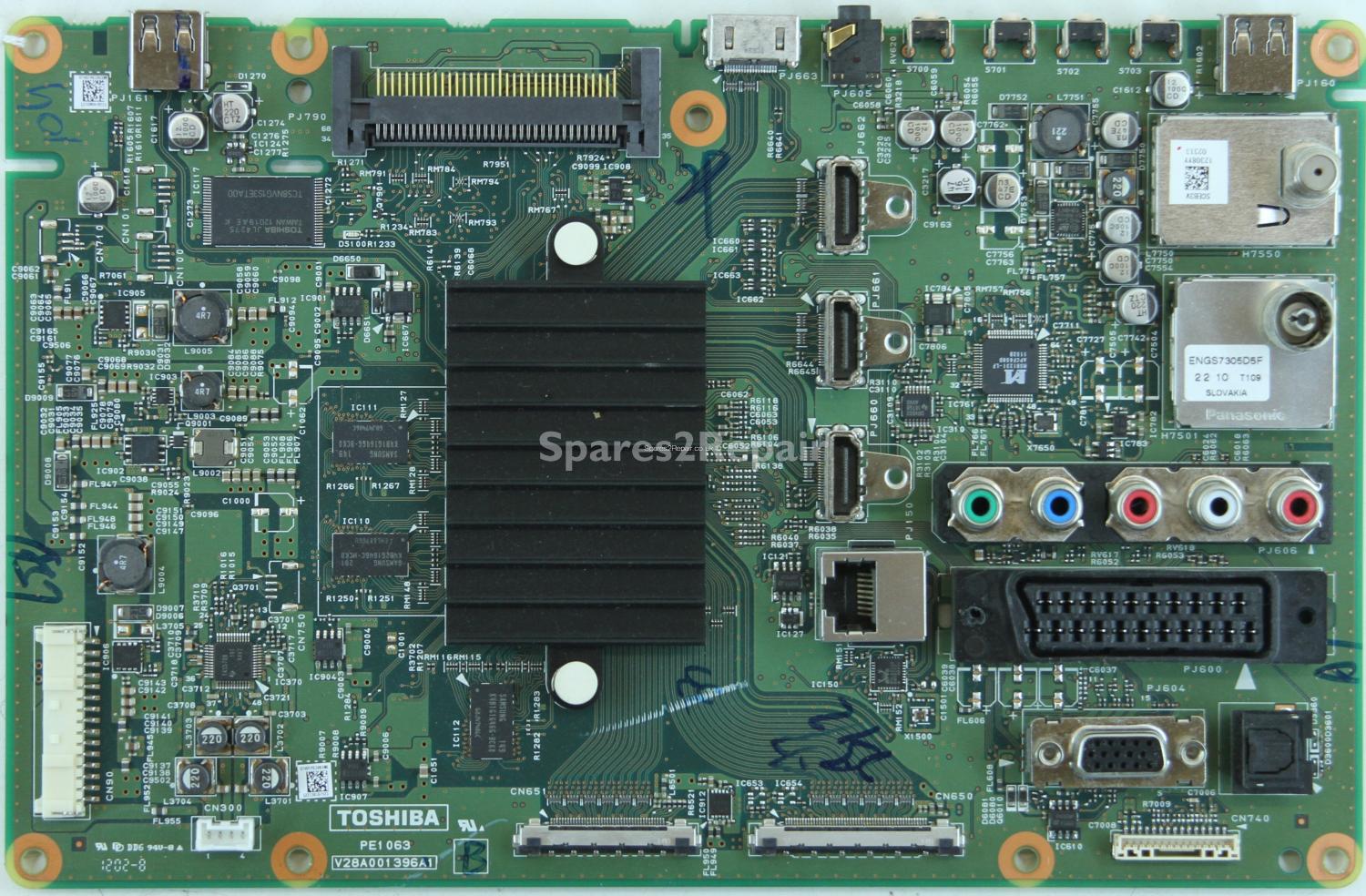 Toshiba 46TL963 - Main AV - PE1063 B - V28A001396A1